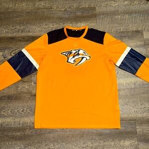 Adidas NHL Nashville Predators Long Sleeve Shirt - Size [XL]